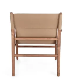 Best Bizzotto POLTRONA LOUNGE IN PELLE TORTORA- CAROLINE