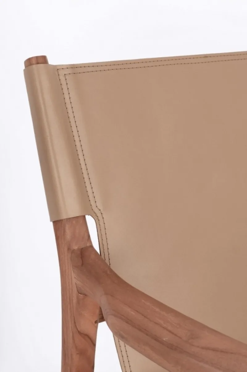 Best Bizzotto POLTRONA LOUNGE IN PELLE TORTORA- CAROLINE