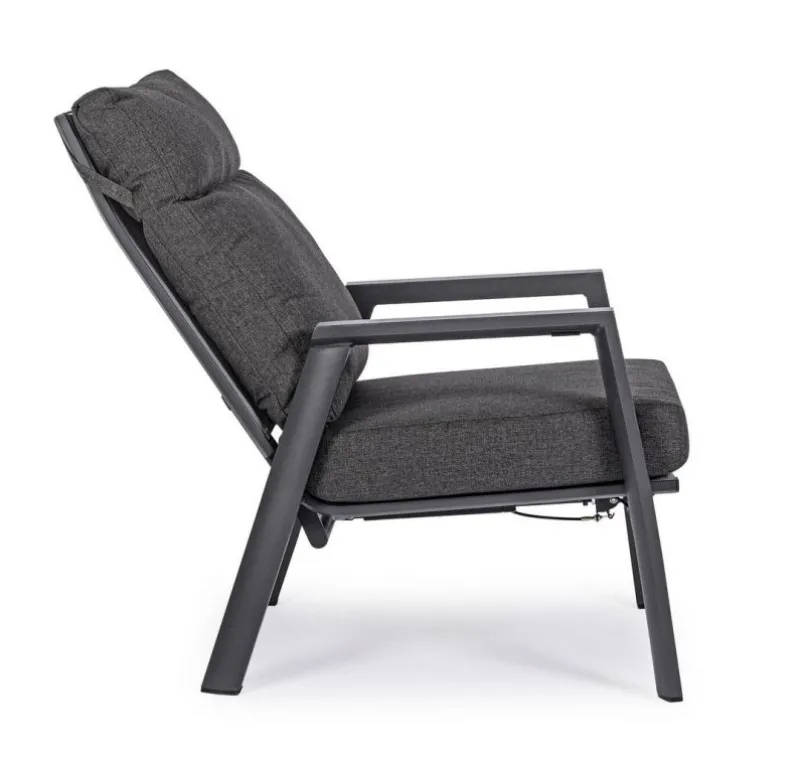 Online Bizzotto POLTRONA RECLINABILE IN ALLUMINIO ANTRACITE JX55 - KLEDI