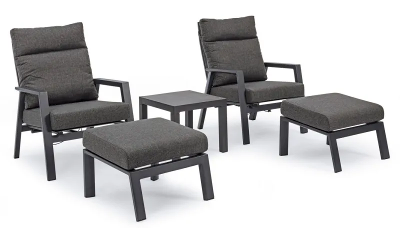 Online Bizzotto POLTRONA RECLINABILE IN ALLUMINIO ANTRACITE JX55 - KLEDI