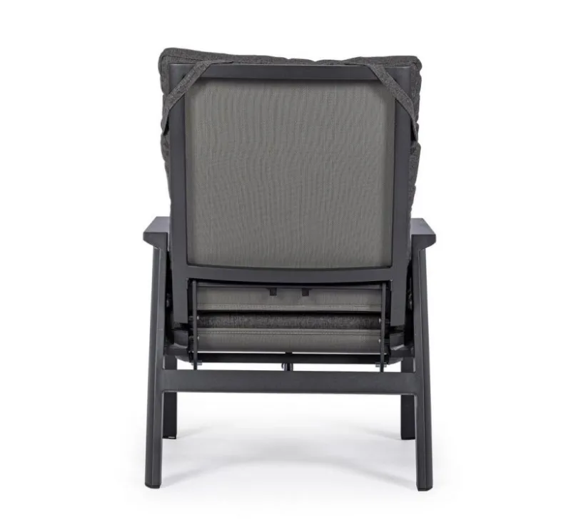 Online Bizzotto POLTRONA RECLINABILE IN ALLUMINIO ANTRACITE JX55 - KLEDI