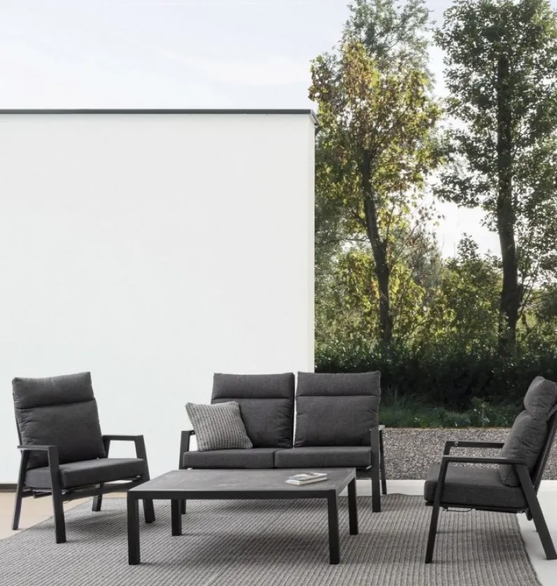 Online Bizzotto POLTRONA RECLINABILE IN ALLUMINIO ANTRACITE JX55 - KLEDI