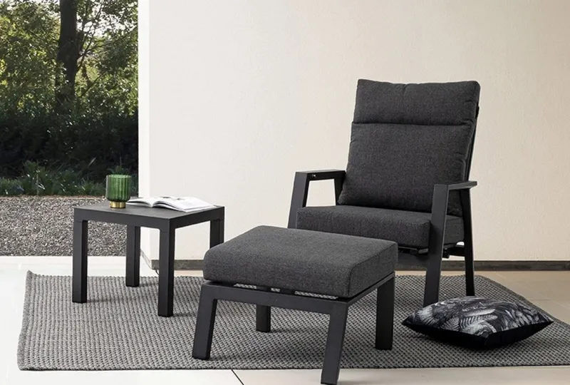 Online Bizzotto POLTRONA RECLINABILE IN ALLUMINIO ANTRACITE JX55 - KLEDI