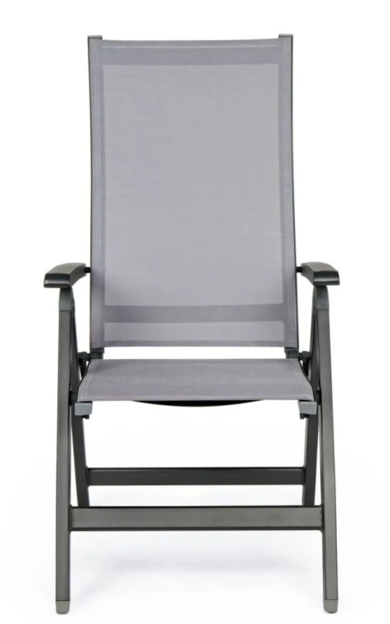 Outlet Bizzotto POLTRONA RECLINABILE IN ALLUMINIO PIEGHEVOLE ANTRACITE - CRUISE