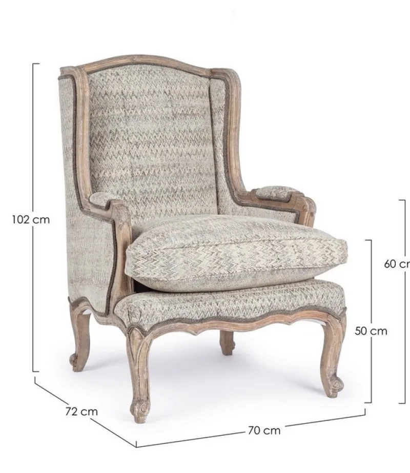 Outlet Bizzotto POLTRONA SFODERABILE IN TESSUTO - ELODIE