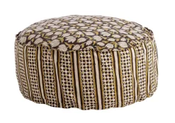 Clearance Bizzotto POUF CALAIS NERO C-TULIPANO-ROMBO D65X25