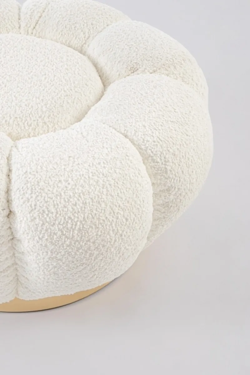 New Bizzotto POUF EFFETTO BOUCLE' BIANCO - FLOREL