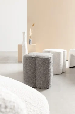 Clearance Bizzotto POUF EFFETTO BOUCLE' GRIGIO - COINTA