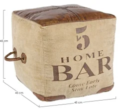 Outlet Bizzotto POUF IN PELLE - SANPARK FIVE