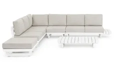 Best Bizzotto SALOTTO ANGOLARE IN ALLUMINIO BIANCO WG20 - INFINITY