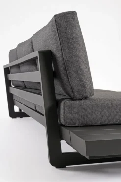 Outlet Bizzotto SALOTTO ANGOLARE IN ALLUMINIO ANTRACITE WG21 - INFINITY