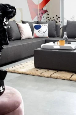 Clearance Bizzotto SALOTTO ANGOLARE IN TESSUTO PER ESTERNO ANTRACITE - PIPER