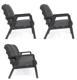 Outlet Bizzotto SALOTTO IN ALLUMINIO ANTRACITE JX55 - TRUMAN