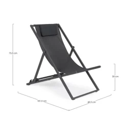 Discount Bizzotto SDRAIO IN ALLUMINIO ANTRACITE - TAYLOR