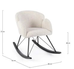 New Bizzotto SEDIA A DONDOLO EFFETTO BOUCLE' NATURALE - SIBILLA