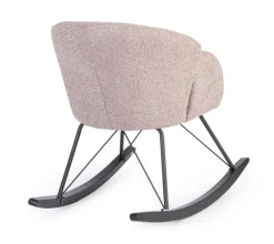 Discount Bizzotto SEDIA A DONDOLO EFFETTO BOUCLE' ROSA ANTICO - SIBILLA