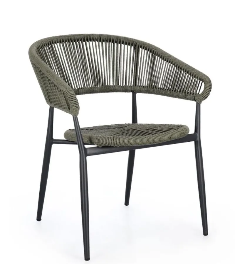 Discount Bizzotto SEDIA C-BR ALGAIDA ANTRACITE/VERDE