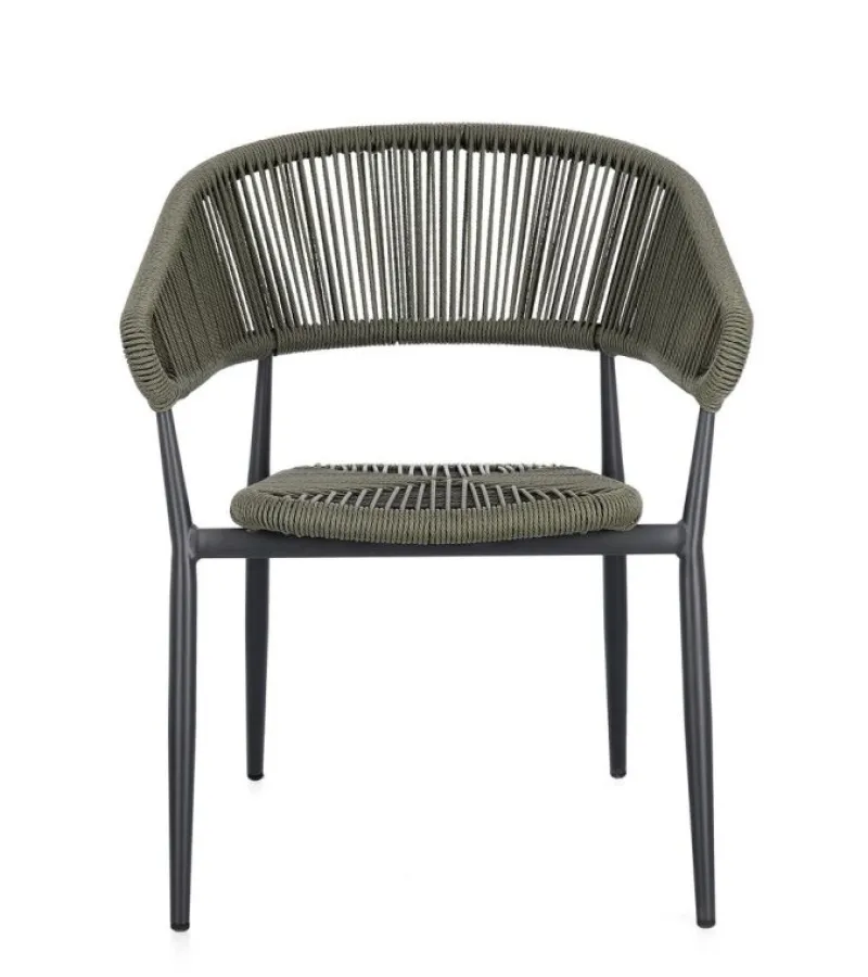 Discount Bizzotto SEDIA C-BR ALGAIDA ANTRACITE/VERDE