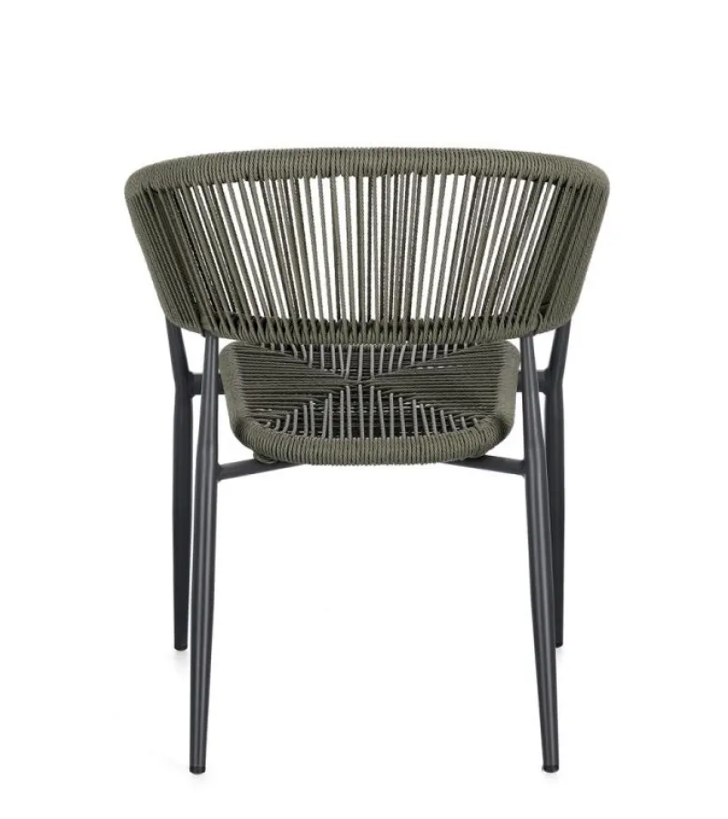 Discount Bizzotto SEDIA C-BR ALGAIDA ANTRACITE/VERDE