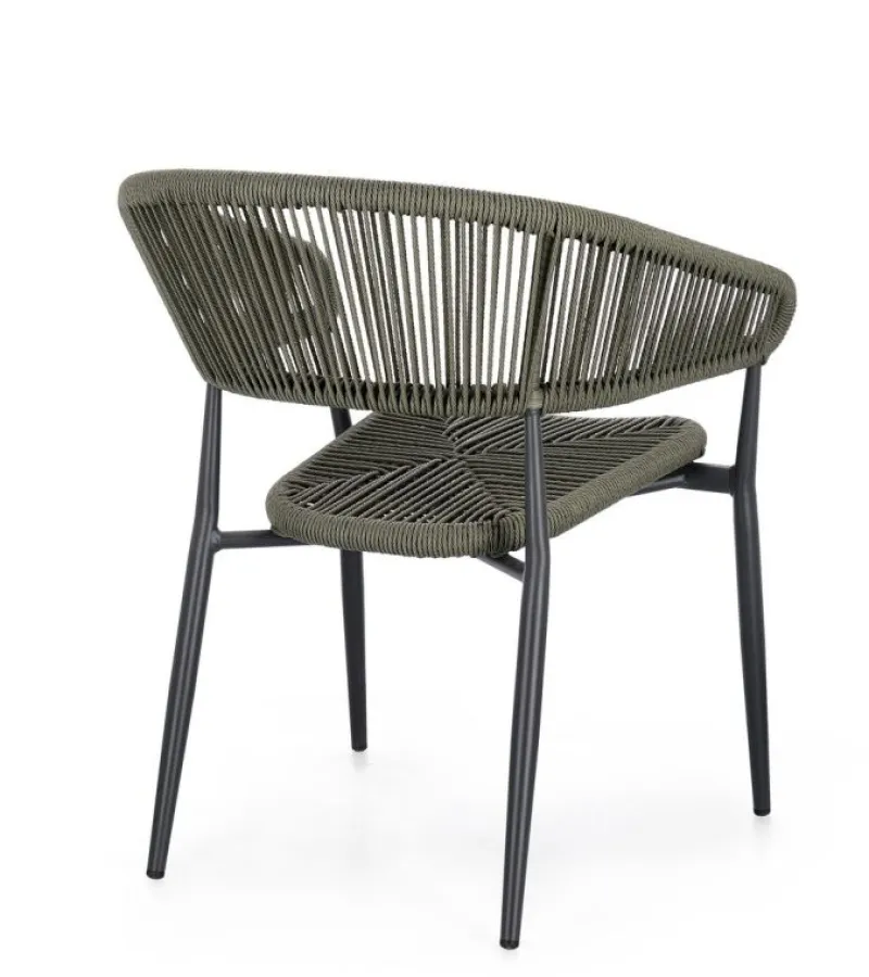 Discount Bizzotto SEDIA C-BR ALGAIDA ANTRACITE/VERDE