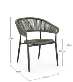 Discount Bizzotto SEDIA C-BR ALGAIDA ANTRACITE/VERDE