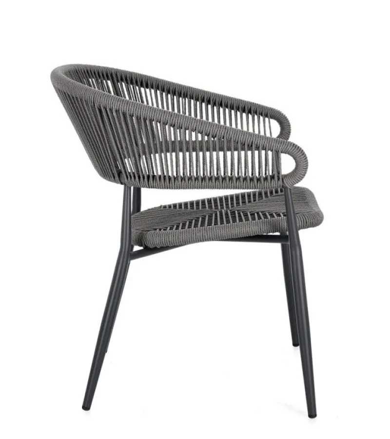 Bizzotto SEDIA C-BR ALGAIDA ANTRACITE/GRIGIO