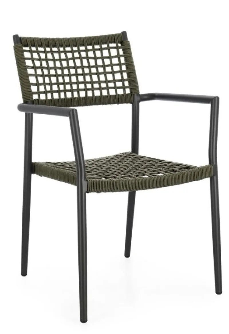 Online Bizzotto SEDIA C-BR CALETA ANTRACITE/VERDE