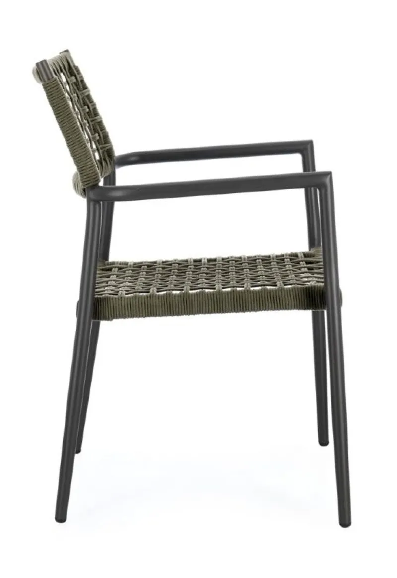 Online Bizzotto SEDIA C-BR CALETA ANTRACITE/VERDE