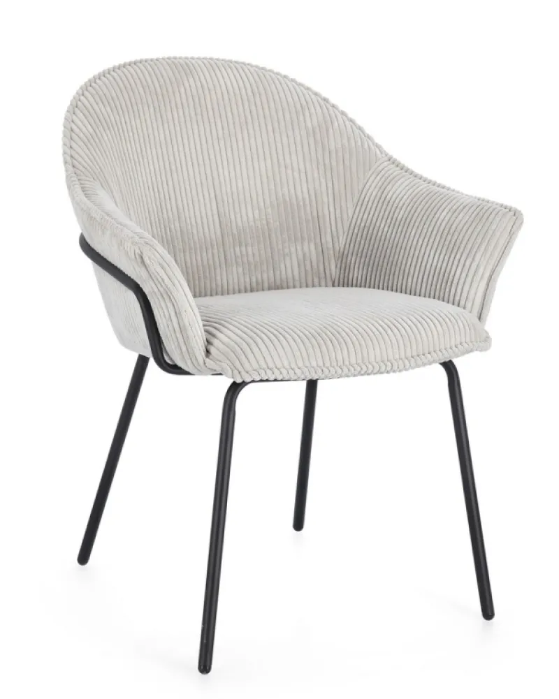 Discount Bizzotto SEDIA C-BR CASSIDY NERO/GRIGIO CHIARO