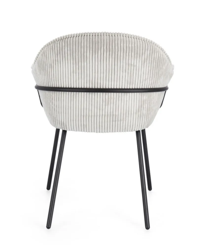 Discount Bizzotto SEDIA C-BR CASSIDY NERO/GRIGIO CHIARO