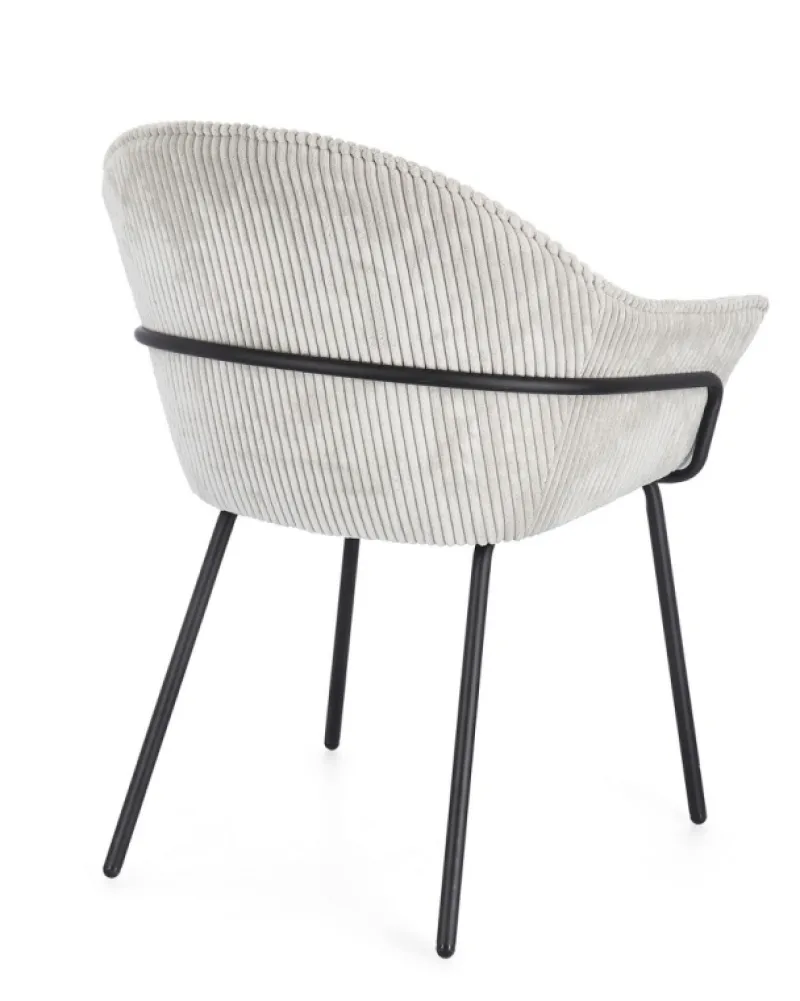 Discount Bizzotto SEDIA C-BR CASSIDY NERO/GRIGIO CHIARO