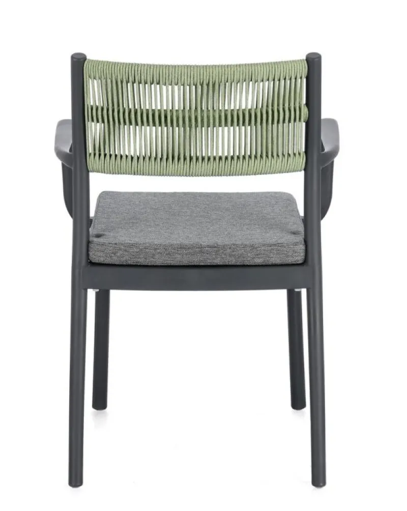 Discount Bizzotto SEDIA C-BR C-C ALVIN ANTRACITE/VERDE