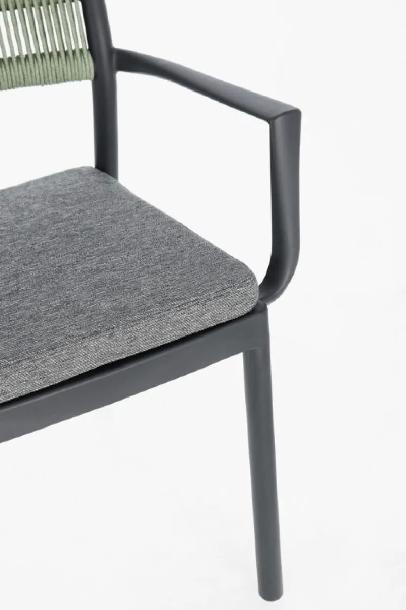 Discount Bizzotto SEDIA C-BR C-C ALVIN ANTRACITE/VERDE