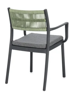 Discount Bizzotto SEDIA C-BR C-C ALVIN ANTRACITE/VERDE