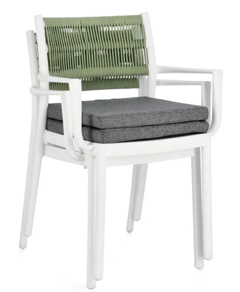 Clearance Bizzotto SEDIA C-BR C-C ALVIN BIANCO/VERDE