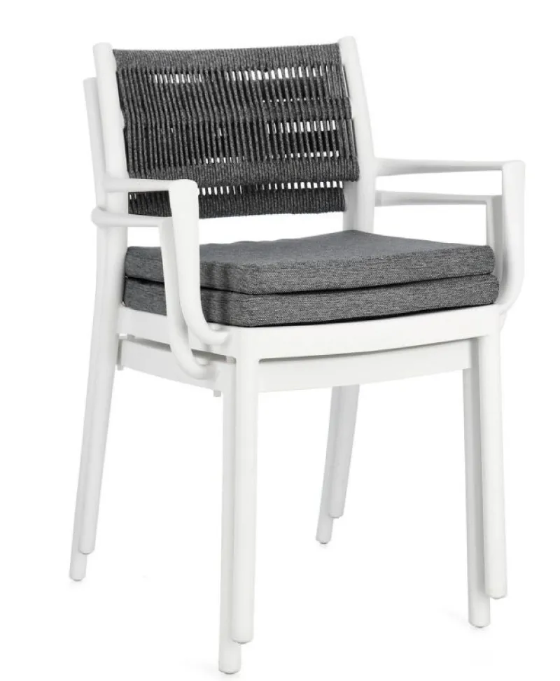Sale Bizzotto SEDIA C-BR C-C ALVIN BIANCO/GRIGIO SCURO