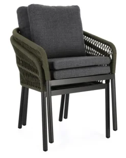 Outlet Bizzotto SEDIA C-BR C-C GALDANA ANTRACITE/VERDE