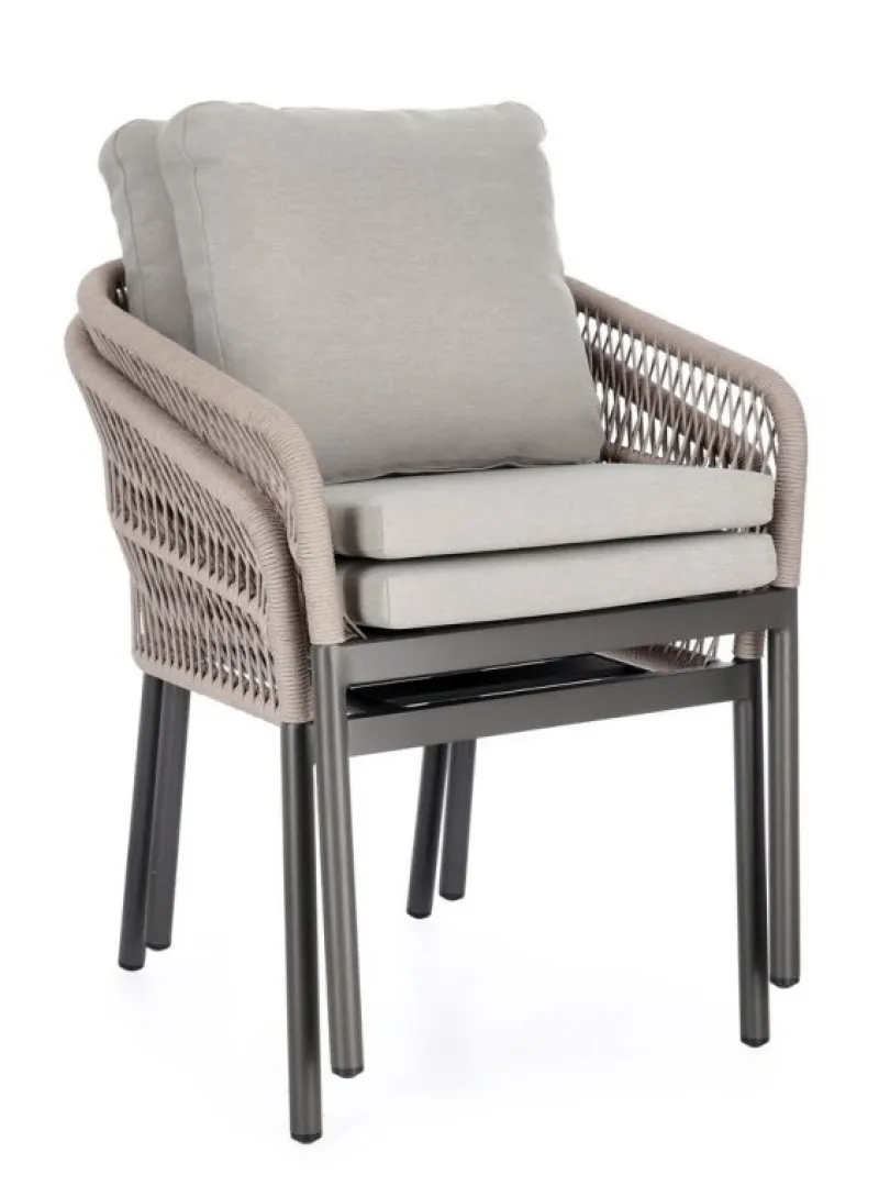 Bizzotto SEDIA C-BR C-C GALDANA ANTRACITE/KHAKI