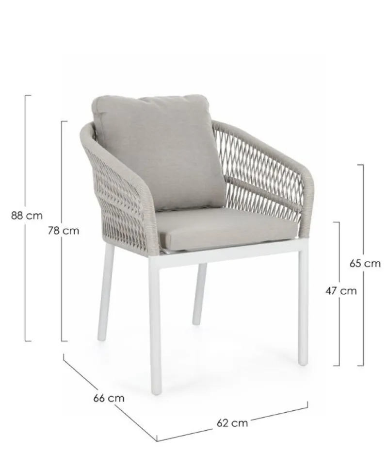 Clearance Bizzotto SEDIA C-BR C-C GALDANA BIANCO