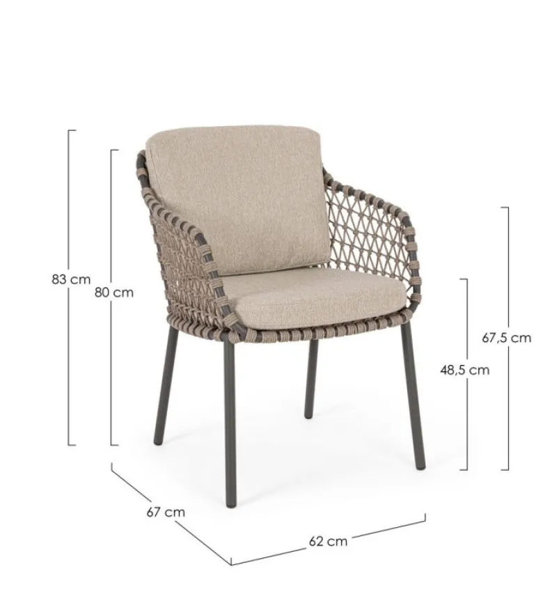 Sale Bizzotto SEDIA C-BR C-C IVISSA ANTRACITE