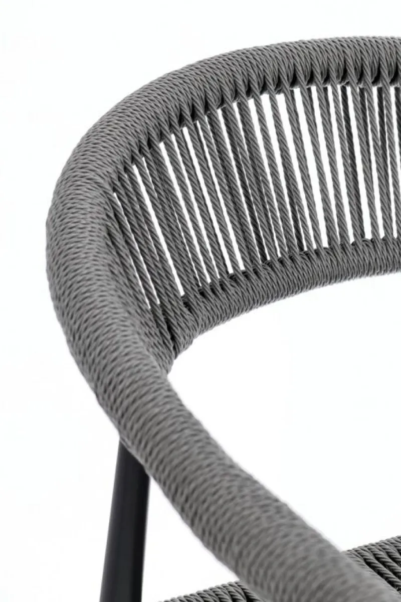 Outlet Bizzotto SEDIA C-BR JANDIA ANTRACITE/GRIGIO