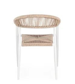 Outlet Bizzotto SEDIA C-BR JANDIA BIANCO/BEIGE