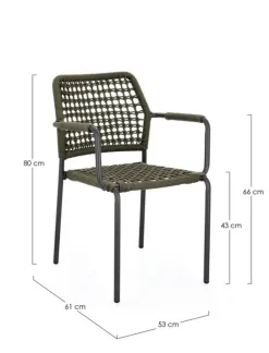 Online Bizzotto SEDIA C-BR RAJADA ANTRACITE/VERDE