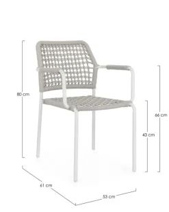 Online Bizzotto SEDIA C-BR RAJADA BIANCO