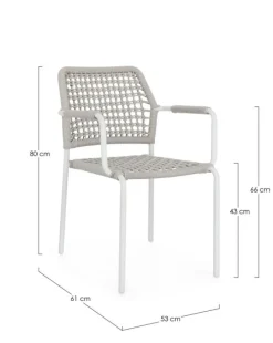 Outlet Bizzotto SEDIA C-BR RAJADA BIANCO