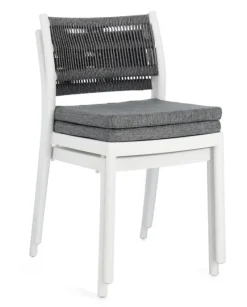 Clearance Bizzotto SEDIA C-C ALVIN BIANCO/GRIGIO SCURO