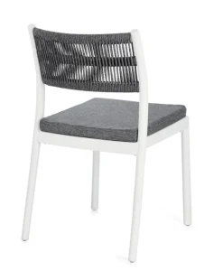 Clearance Bizzotto SEDIA C-C ALVIN BIANCO/GRIGIO SCURO