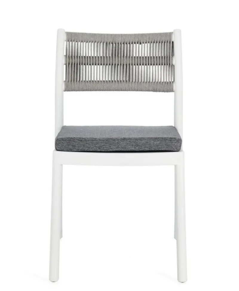 Clearance Bizzotto SEDIA C-C ALVIN BIANCO/GRIGIO CHIARO