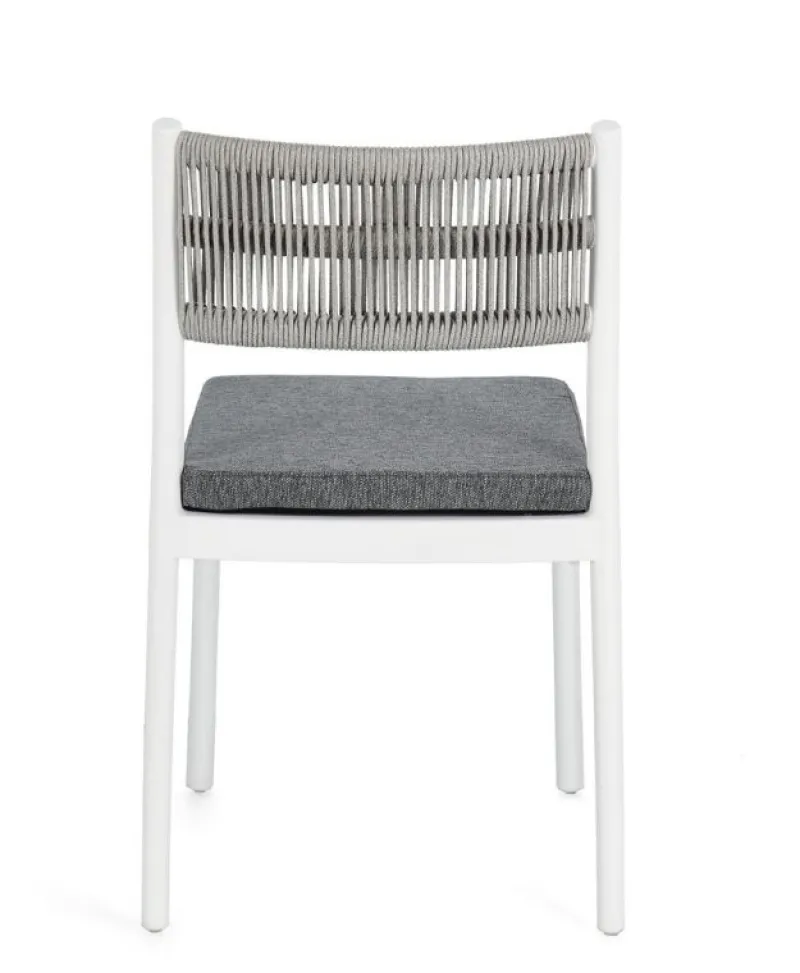 Clearance Bizzotto SEDIA C-C ALVIN BIANCO/GRIGIO CHIARO