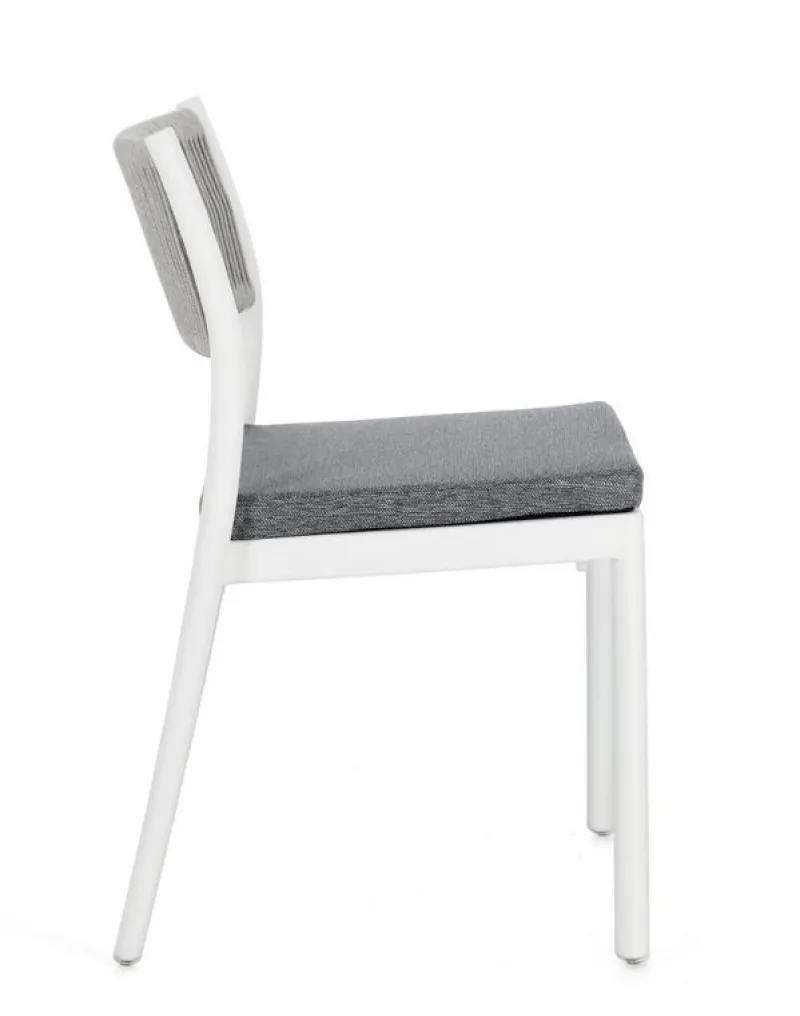 Clearance Bizzotto SEDIA C-C ALVIN BIANCO/GRIGIO CHIARO